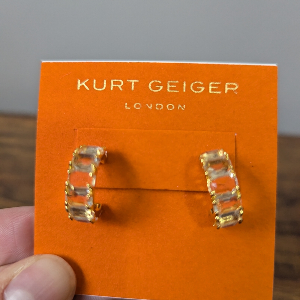 SOLD! Kurt Geiger Crystal Hoop Earrings